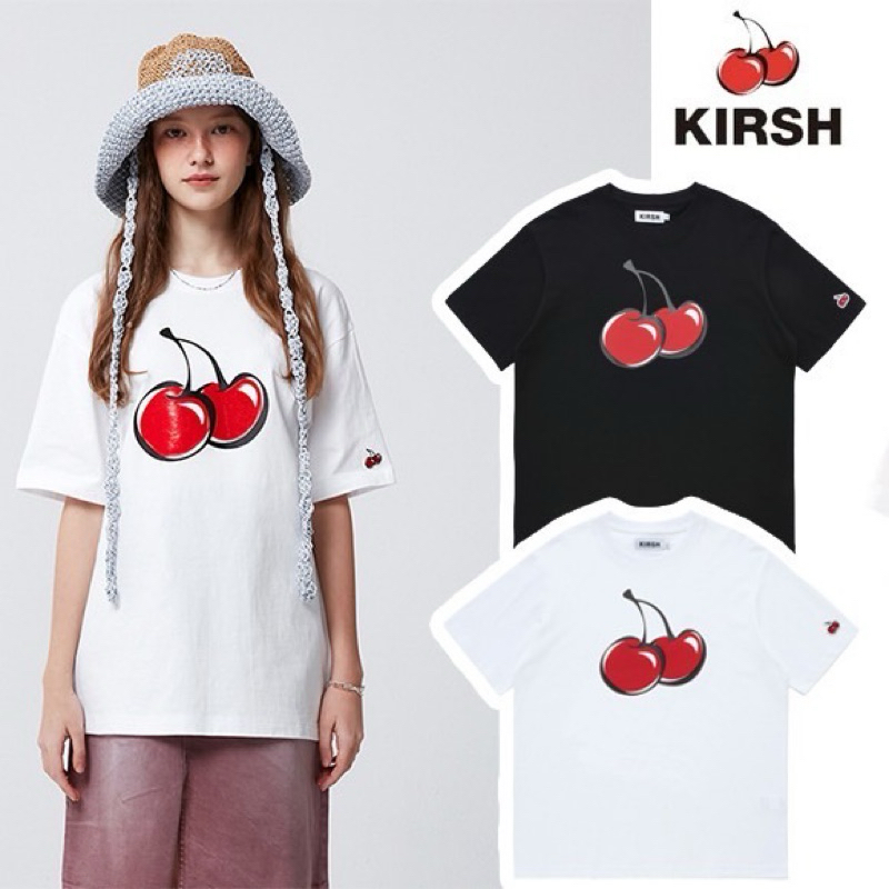 KIRSH big cherry Women T shirt เสื้อยืดลายเชอร์รี่ตัวใหญ่