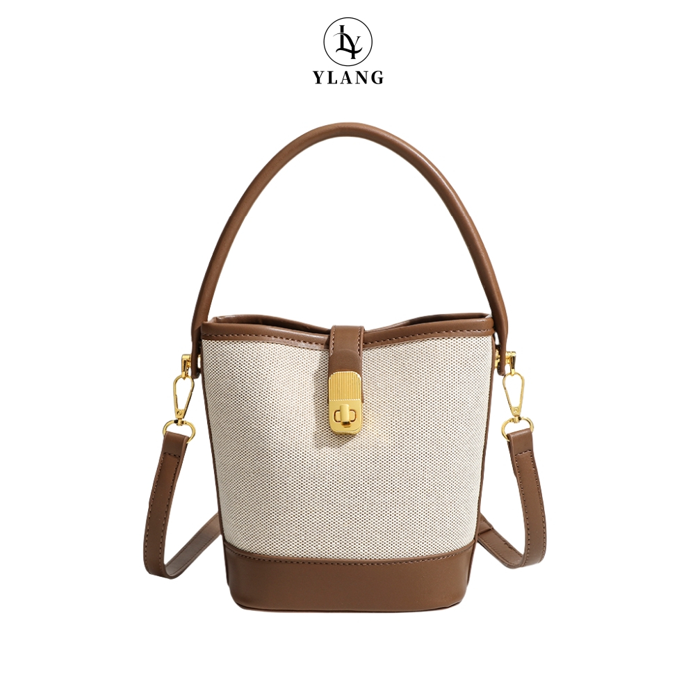 [สินค้าใหม่]YLANG CatlyBag กระเป๋าแฟชั่นสะพายไหล่ ทรงบักเก็ต ใช้งานได้อเนกประสงค์หรูหรา จุของได้เยอะ