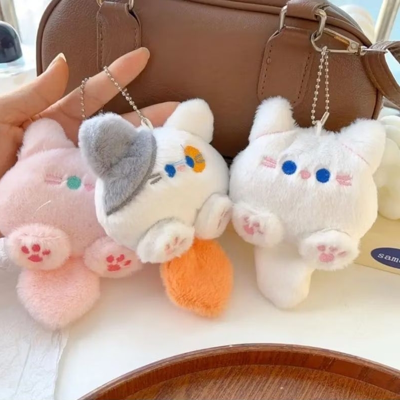 พร้อมส่งจากไทย  🐱 พวงกุญแจแมว พวงกุญแจน้องแมว ตุ๊กตาแมว ขนนิ่ม ที่ห้อยกระเป๋า จี้ห้อยกระเป๋า ตุ๊กตาแมว