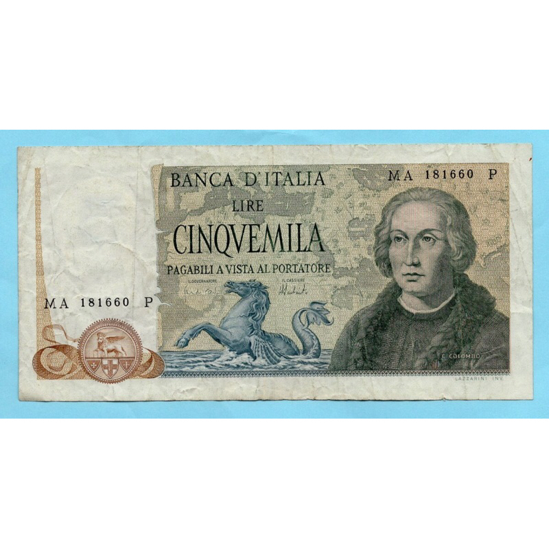 Italy  5000 Lire  1973