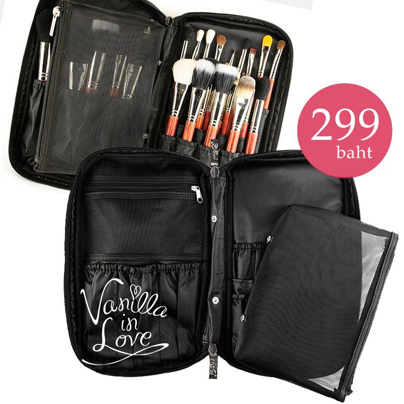 BC06 ซองแปรงแต่งหน้า กระเป๋าแปรงแต่งหน้า Makeup Brush bag ใส่ได้ 25 ชิ้น