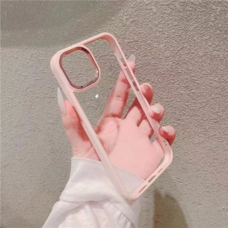 🔥COD 3IN1 Case For เคส iPhone 16 11 14 15 13 12 Pro Max 8 7 Plus XR X XS SE เคสโทรศัพท์อะคริลิคกันกระแทกด้านหลังแบบนุ่ม
