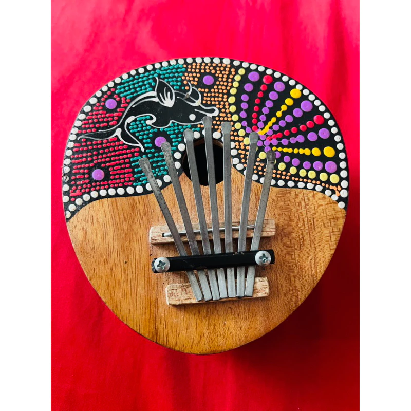 เครื่องดนตรี Kalimba 7 คีย์ ลายแมนดาล่า ปลาโลมา thumbnail 3