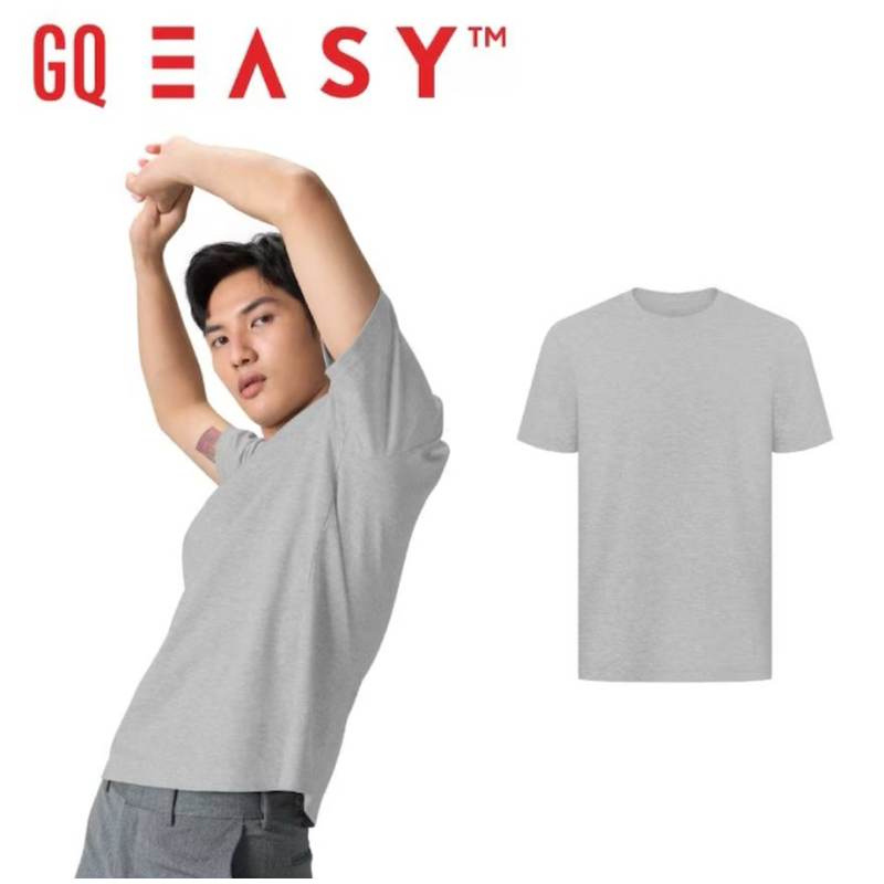 เสื้อยืด GQ Easy(ใหม่) สีเทาอ่อน