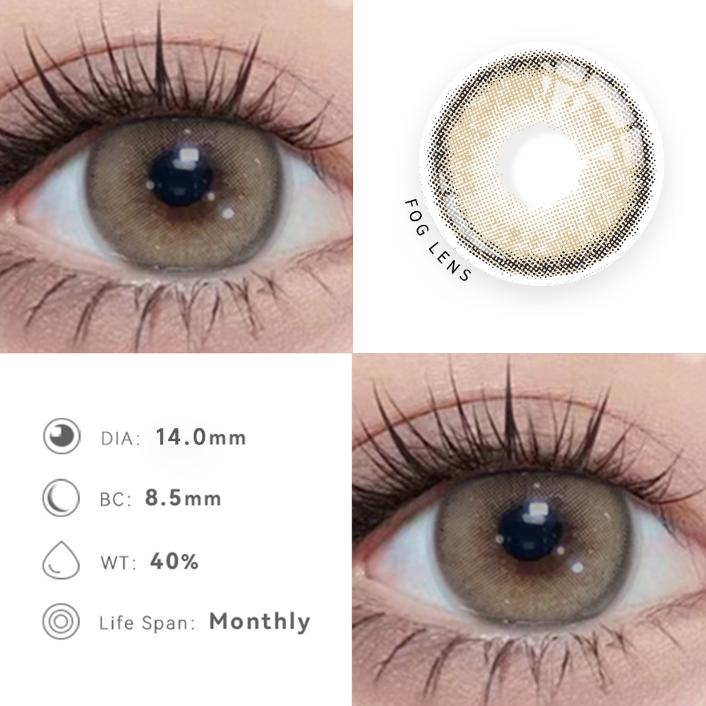 MIDROO [-100~-800]คอนแทคเลนส์สีน้ำตาล 🍭Toffee Brown คอนแทคเลนส์ รายเดือน ขนาดม รูปที่ 5