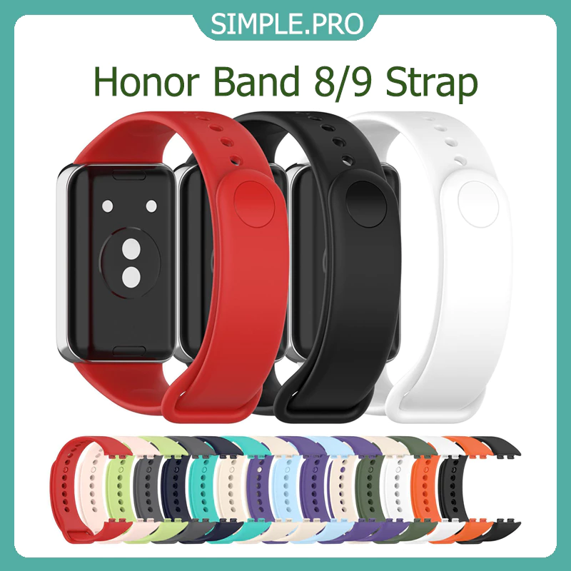 (จัดส่งรวดเร็ว) Honor Band 8/9 สายนาฬิกาซิลิโคนอ่อนนุ่ม มีหลายสีให้เลือก สายแฟชั่นกันน้ำสำหรับ Honor Band 9