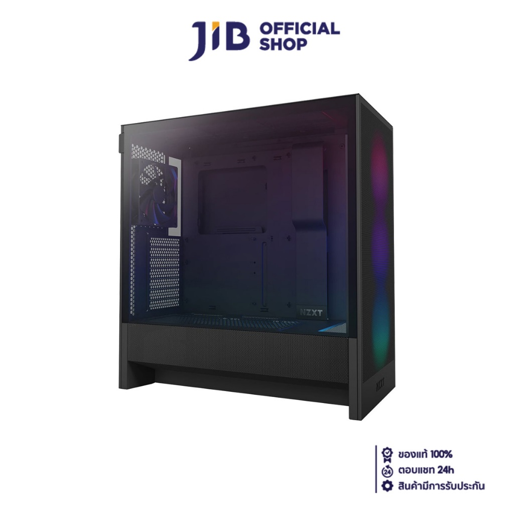 CASE (เคส) NZXT H5 FLOW RGB 2024 (BLACK) (E-ATX) (CC-H52FB-R1)