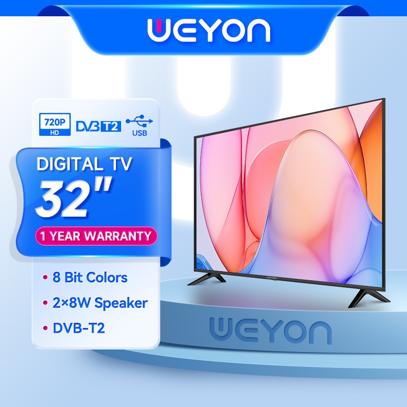 WEYON ทีวี 32 นิ้ว Digital TV 32 นิ้ว โทรทัศน์ LED TV รับประกันหนึ่งปีฟรี