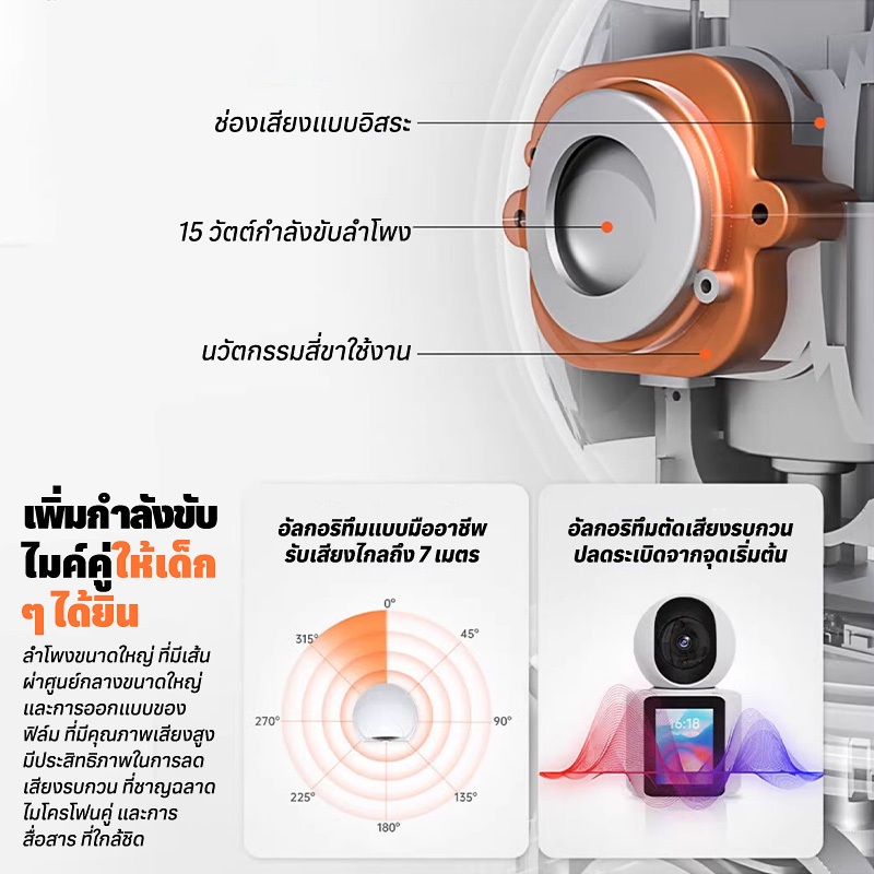 กล้องโทรวิดีโอสองทาง 4K HD ผู้ดูแลบ้านมินิกล้องวงจรปิดเฝ้าระวัง WIFI สมาร์ทอินฟราเรดคืนวิสัยทัศน์มือถือติดตาม IP กล้อง