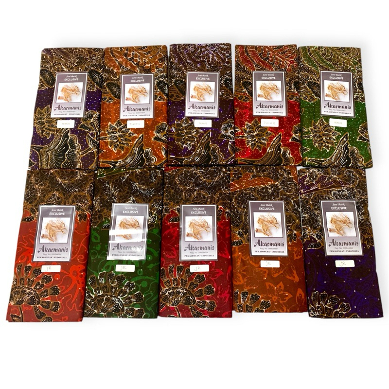 ผ้าโสร่งผู้หญิง ผ้ายาวอ  Akar manis/Bunga mas  ผ้าไม่ลื่น ยังไม่เย็บ ผ้าอินโดแท้