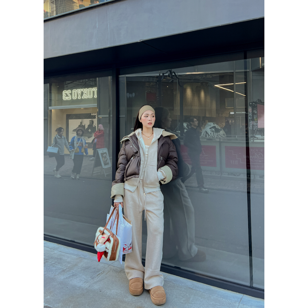 (พร้อมส่ง ) SAC.BKK แอร์พอร์ตเซต ผ้าวอร์ม มีฮู้ด รุ่น SUPER WARM SET - รูปที่ 4