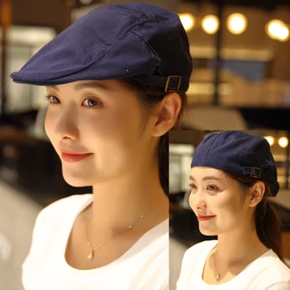 หมวกเชฟ หมวกเบเร่ต์2 หมวกทำครัว ปรับสายได้2ด้าน สำหรับเชฟร้านอาหารงานโรงแรม สไตล์วิลเทจ พร้อมส่งจากไทย
