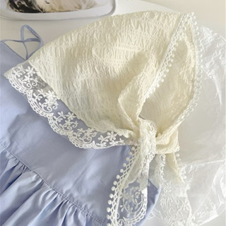 ” พร้อมส่ง “ ผ้าโพกผมแต่งลูกไม้แบบผูกเอง