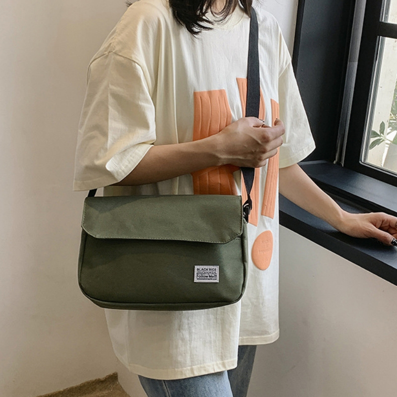 กระเป๋าสะพายข้าง ผ้าแคนวาสแฟชั่น ผู้ชาย งานสวย ใส่ของได้เยอะ - รูปที่ 3