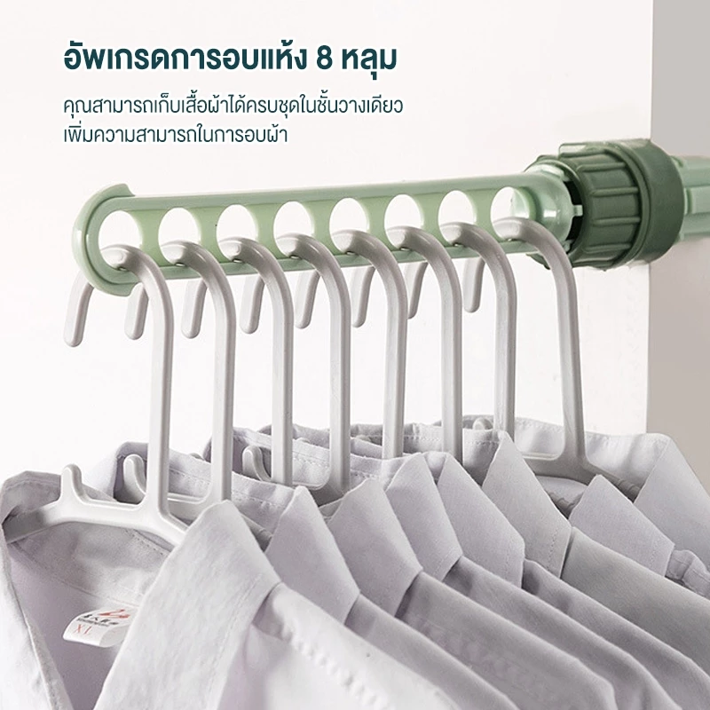 ราวตากผ้าพับได้พกพาสะดวก สำหรับเดินทางและหอพัก | เปิดปิดได้ใน seconds ไม่ต้องที่หนีบผ้า ตากเสื้อผ้าในห้องก็แห้งเร็ว
