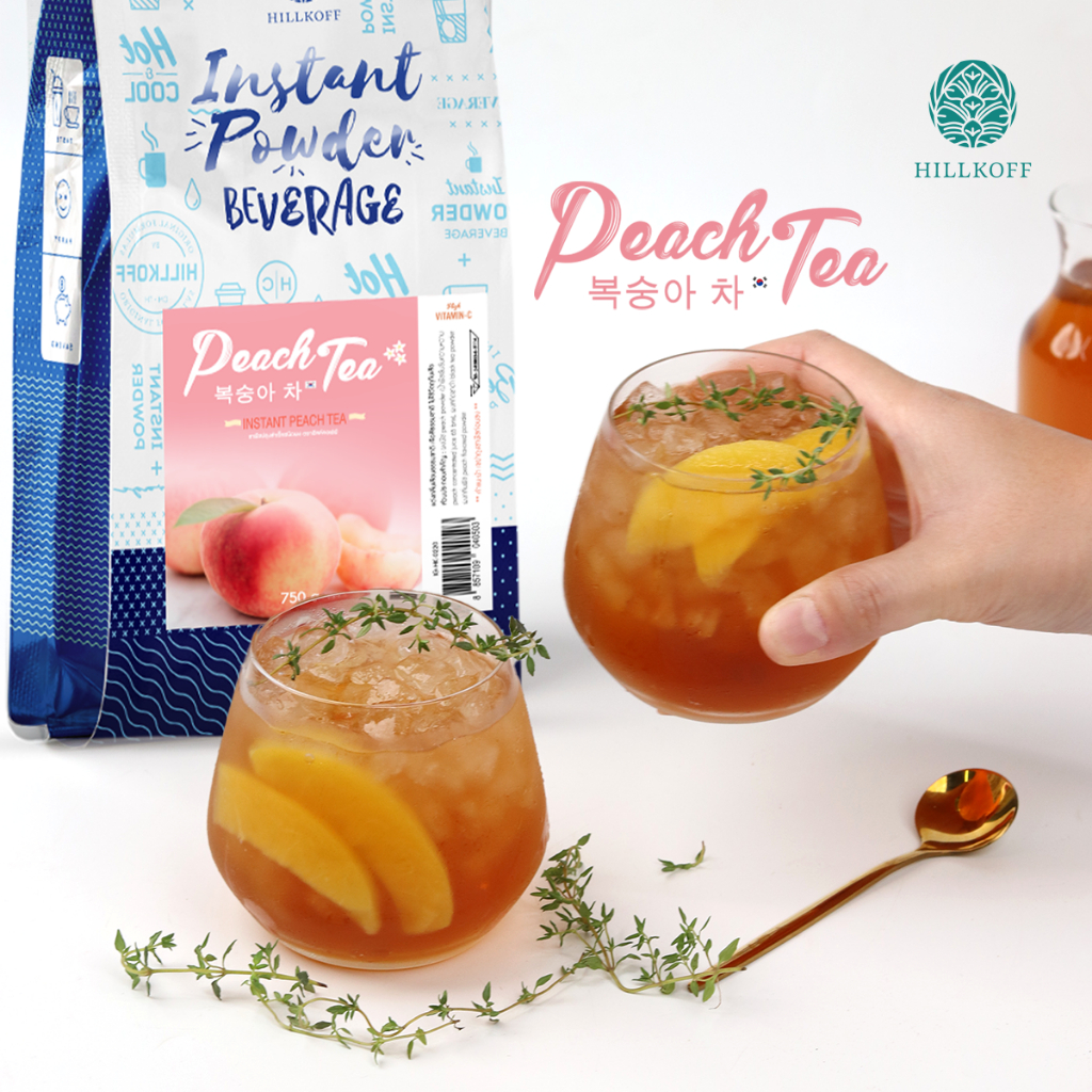 Hillkoff : 🍑 ชาพีชเกาหลี Instant Peach Tea (Korea Peach) ชาพีชปรุงสำเร็จ ชาพีช สำเร็จรูป ขนาด 750 g - รูปที่ 2
