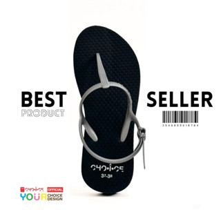 ขายดี 🔥 รองเท้าแตะรัดส้น CHO-I-CE ดำรัดส้นเงิน