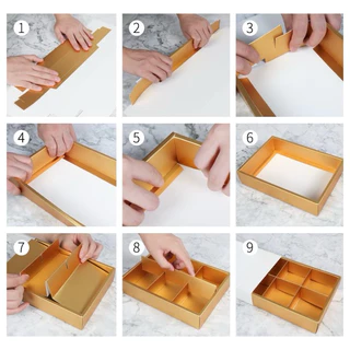 A034 พร้อมส่ง(แพค5ใบ) กล่อง 6 ช่อง ใสของขวัญ ของชำร่วย ขนม คุกกี้ ขนมเปี๊ยะ ขนมไหว้พระจันทร์