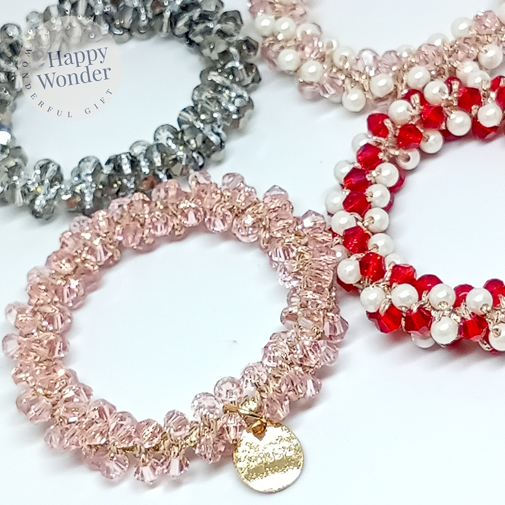 ที่มัดผม คริสตัล ไม่กินผม วิบวับ หรูหรา รัดผม สวยมากๆ สไตล์เกาหลี เหมาะสำหรับออกงาน 5.5 cm