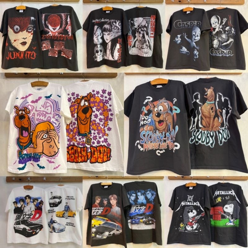 เสื้อวินเทจ การ์ตูนเอนิเมะ งานวง ผ้าเฟต งานใหม่