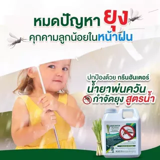 น้ำยาพ่นควันฆ่ายุงสูตรน้ำ กรีนฮันเตอร์ ขนาด 1 ลิตร พ่นควันกำจัด ยุงและแมลงต่างๆ ไม่ต้องผสมน้ำมันดีเซล