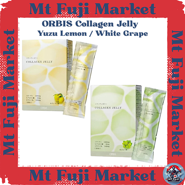 ORBIS Collagen Jelly for 7-14 Days (20g x 14 sachets)  Yuzu Lemon Flavor /White Grape Flavor【Direct 