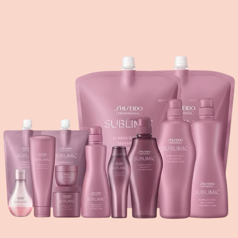 [ครบชุด] Shiseido Sublimic Luminoforce แชมพู ทรีทเม้นท์ ออยล์  สำหรับดูแลผมทำสี เฟดสวย สีเงางาม