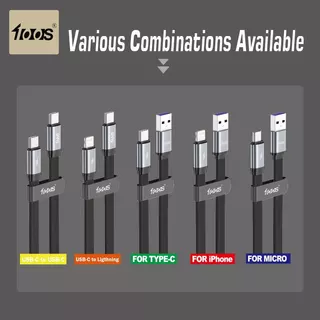 สายชาร์จ 100S Micro TypeC 6A 20w pd USB-C 35w 100w USB data cable (รับประกัน 1 ปี)