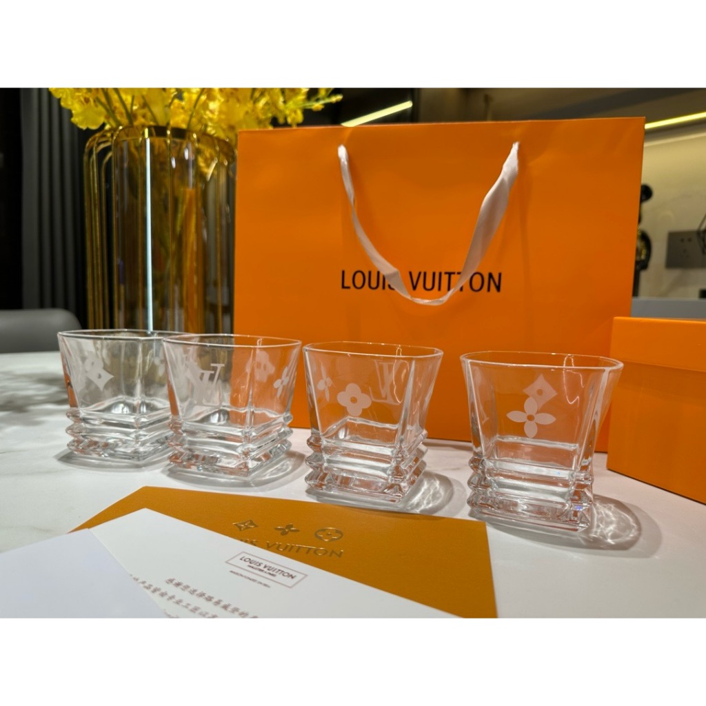 LV”s Collection Collaboration Limited Edition Crystal Cup Wine Glass Set 4-piece Set