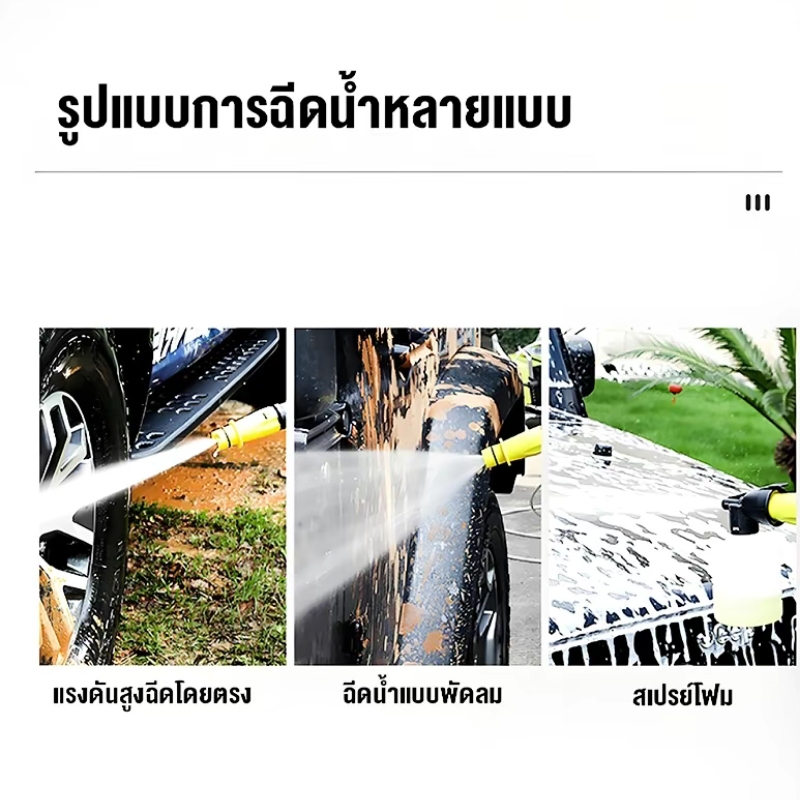 REAIM เครื่องฉีดน้ำแรงดันสูง ปั้มแรงดันสูงล้างรถ 400 บาร์ 3800W เครื่องฉีดน้ำ สามารถดูดน้ำได้ด้วยตัวเอง ราคา ถูกที่สุด ดีลบีเคเค แกลเลอรีภาพที่ 7