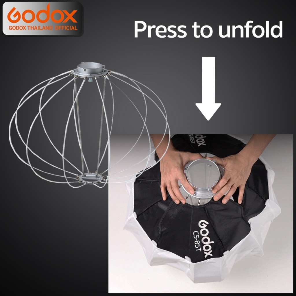 Godox Softbox CS-85T Collapsible Lantern Softbox 85 cm. - Bowen Mount / Godox Thailand