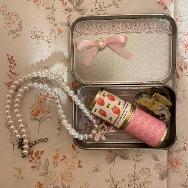 coquette-style l tea cup necklace𓍢ִ໋🌷͙֒ ᰔᩚ สร้อยคอไข่มุก