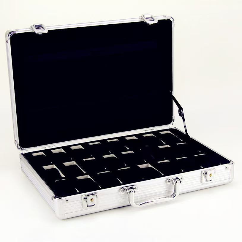 กล่องนาฬิกา 6 12 24 เรือน กรอบอลูมิเนียม Watch Box กล่องใส่นาฬิกา กล่องของขวัญ อลูมิเนียมอัลลอยด์ - รูปที่ 5