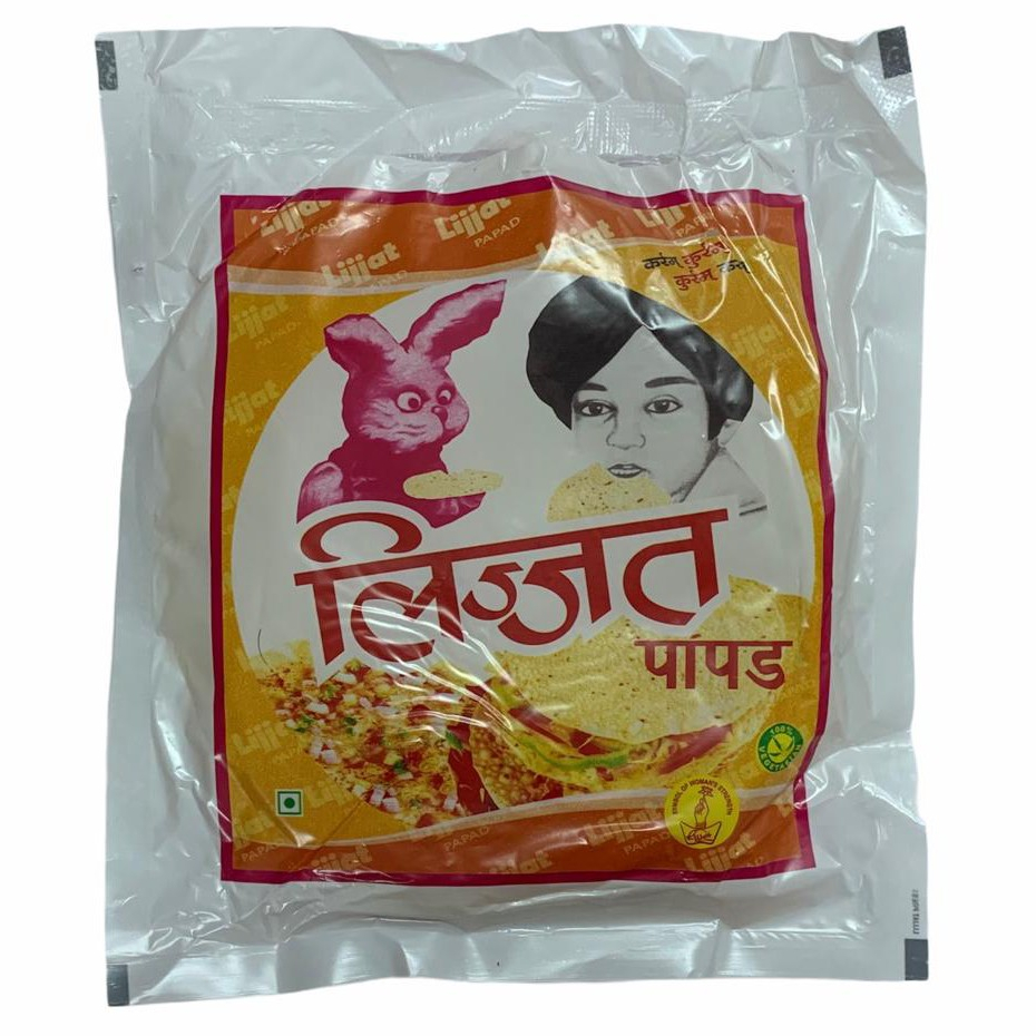Lijjat Papad 200g ปาปาดัม ขนมแผ่นกรอบ ทำจากถั่วแขก ข้าวเกรียบอินเดีย