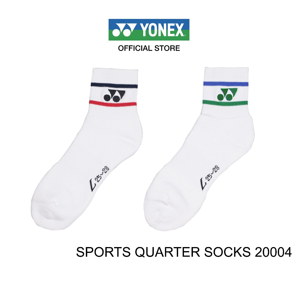 YONEX  SPORT QUARTER SOCKS 20004  ถุงเท้า หุ้นข้อ  ช่วยดูดซับแรงกระแทกและให้สัมผ