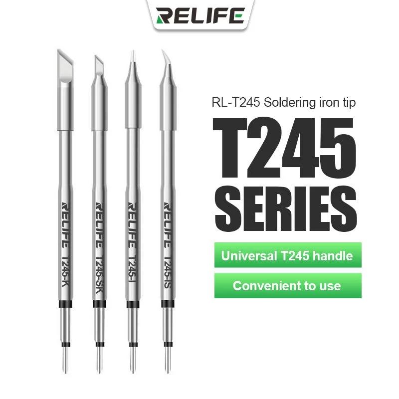ปลายหัวแร้งบัดกรี T245 (I/IS/K/SK)อุณหภูมิสูงสุด: 450 องศา ขนาด: ประมาณ 100x 4.5มม