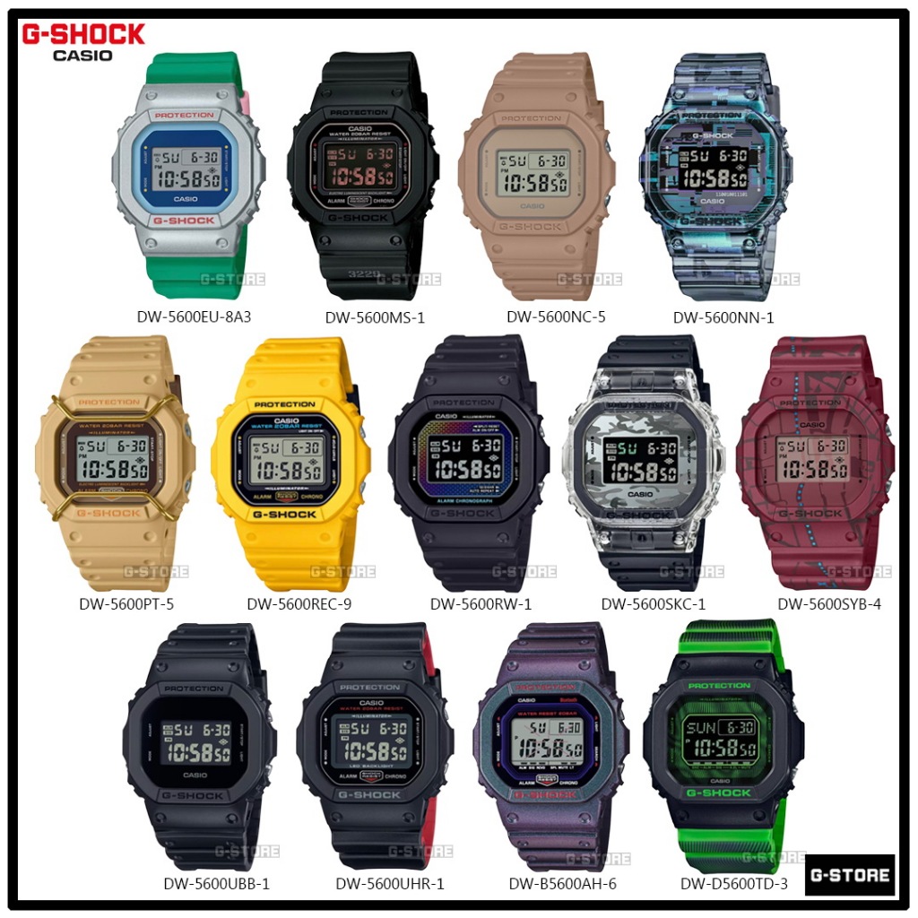 G-SHOCK นาฬิกาผู้ชาย รุ่น DW-5600 | DW-B5600 | DW-5600BB | DW-5600HR รับประกัน 1 ปี