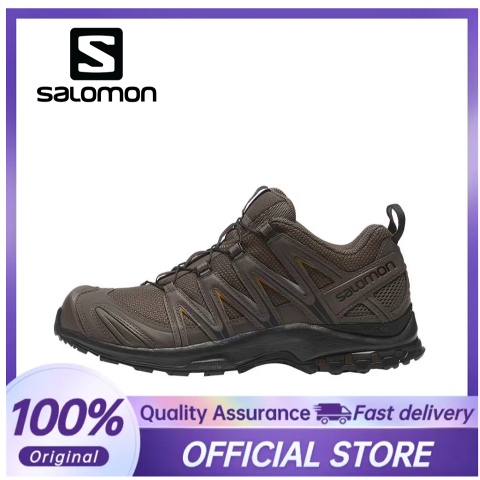【100%Original】SALOMON XA PRO 3D Brown Low Top Outdoor Trend Sports For Men Hiking Shoes 417559
