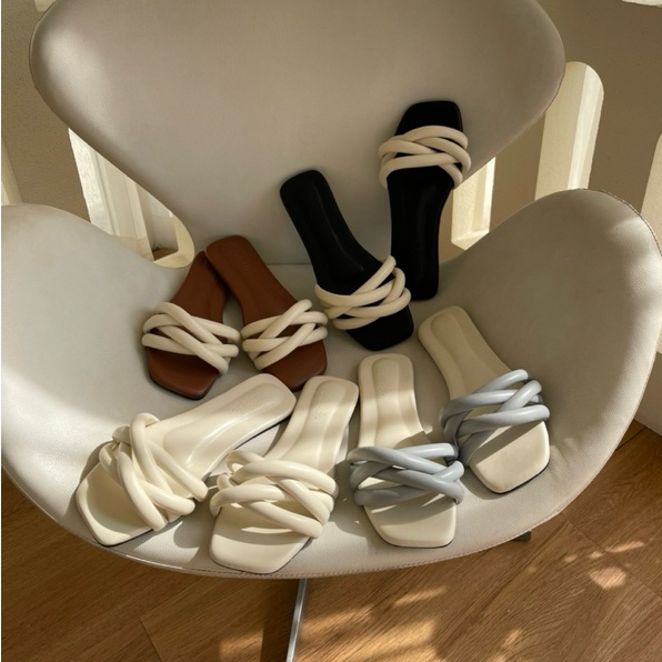 NEW!! Bibish.Tuitui sandals (รุ่นตุ๊ยตุ่ย) รองเท้าแตะสวมเส้นอวบอ้วน ไซส์ใหญ่-เล็ก (36-45) ซัพนุ่มใส่