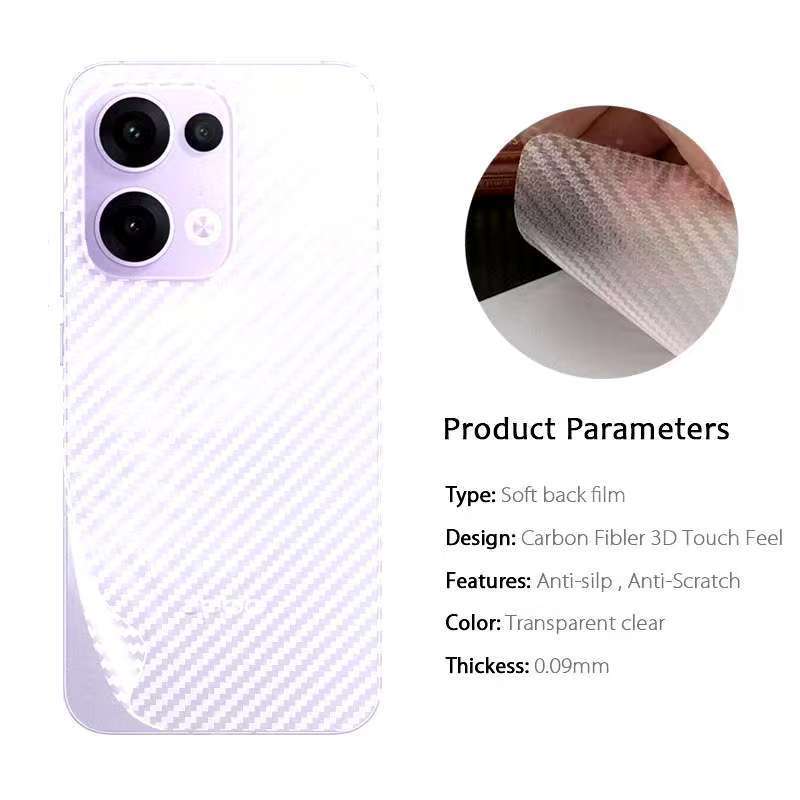 OPPO Reno 13 Proตรงรุ่น(พร้อมส่งในไทย)ฟิล์มหลังลายเคฟล่าOPPO Reno13 5G/OPPO Reno13 Pro 5G