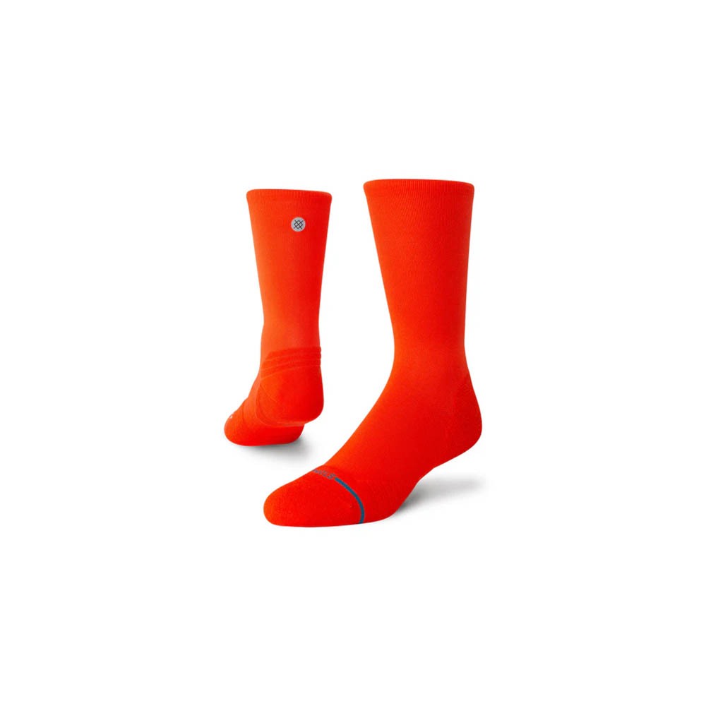 STANCE ถุงเท้าวิ่ง RUNNING SOCK รุ่น ICONIC LIGHT CREW ถุงเท้าวิ่งข้อยาว สีแดง