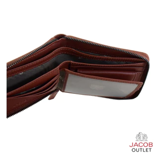 JACOB กระเป๋าสตางค์ชาย ซิปรอบ ZIPPER Leather Wallet - รุ่น 22522
