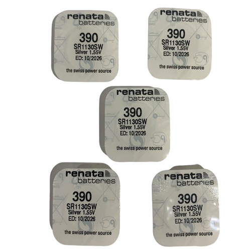 ถ่านนาฬิกา Renata 390 (SR1130SW) 1.55V ถ่านสวิส จำหน่ายยกกล่อง จะมี 10 ก้อน