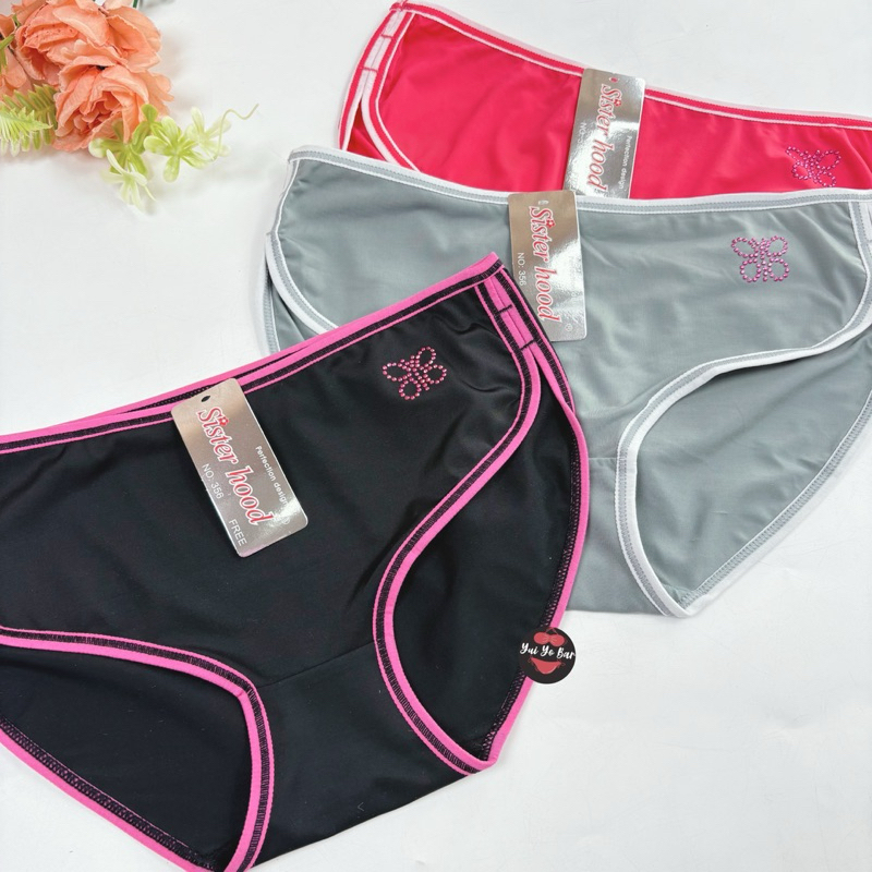 356#Sisterhoodกางเกงในทรงสปอร์ตผ้านุ่มลื่นเอวกลาง - รูปที่ 4