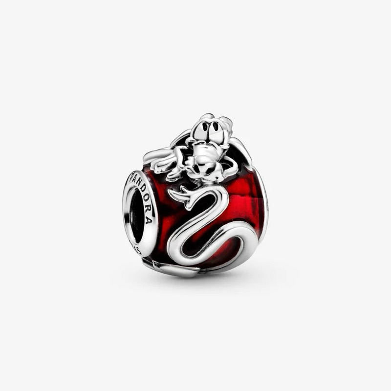 (ของแท้💯 หายาก‼️) Pandora Disney Mulan Dragon Sterling Silver Charm แพนโดร่าชาร์มมังกรมู่หลาน ของแท้ มือหนึ่ง