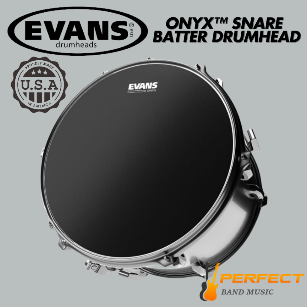 Evans Onyx หนังกลอง Evan รุ่น Onyx หนัง 2 ชั้น หนา 7.5 มิล + 7.5 มิล Made in USA [ผ่อน 0% 10เดือน]