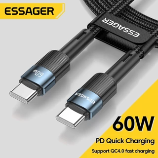 Essager PD60W C-C QC4.0สายชาร์จข้อมูลเร็ว for Huawei Samsung