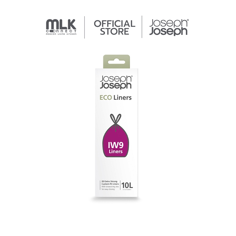 Joseph Joseph ถุงขยะพลาสติก 20 ชิ้น ความจุ 10 ลิตร รุ่น IW9 สีเทา N30153