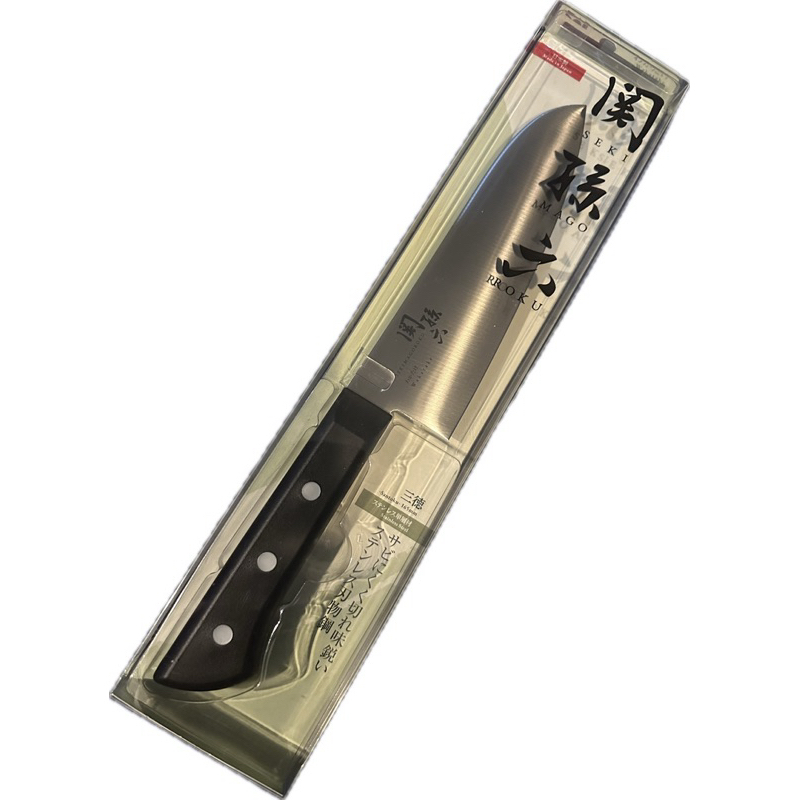 ผลิตในญี่ปุ่น มีดซันโตกุ Kai Seki Magoroku Santoku Knife Seki Magoroku Wakatake Stainless Steel165mm