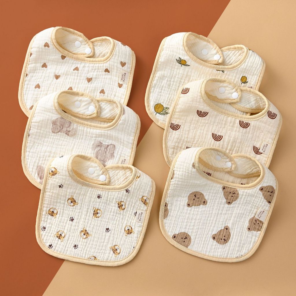 ผ้ากันเปื้อนเด็กสีออร์แกนิค ด้านในกันน้ำ NH272